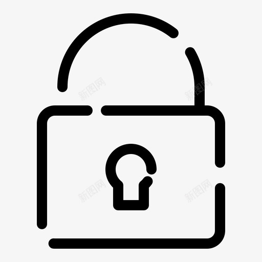 解锁安全基本用户界面元素虚线图标svg_新图网 https://ixintu.com 元素 基本 安全 用户界面 虚线 解锁