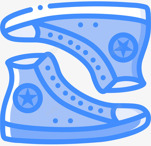匡威流行文化蓝色图标svg_新图网 https://ixintu.com 匡威 流行文化 蓝色