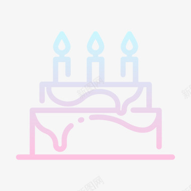 生日蛋糕婴儿淋浴28梯度图标图标