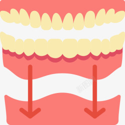 牙修复牙种植修复4扁平图标高清图片