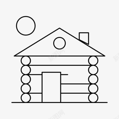 小屋建筑住宅图标图标