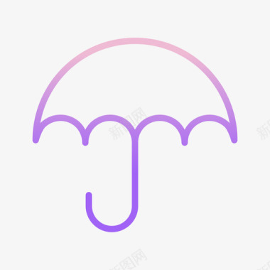 雨伞保险55轮廓坡度图标图标