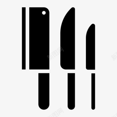 刀剁厨房图标图标