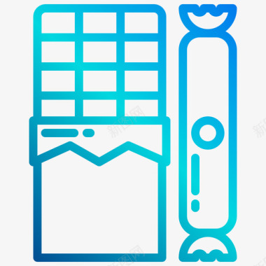 甜的糖果21线性梯度图标图标