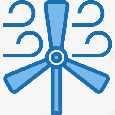风力涡轮机powerenergy7蓝色图标图标