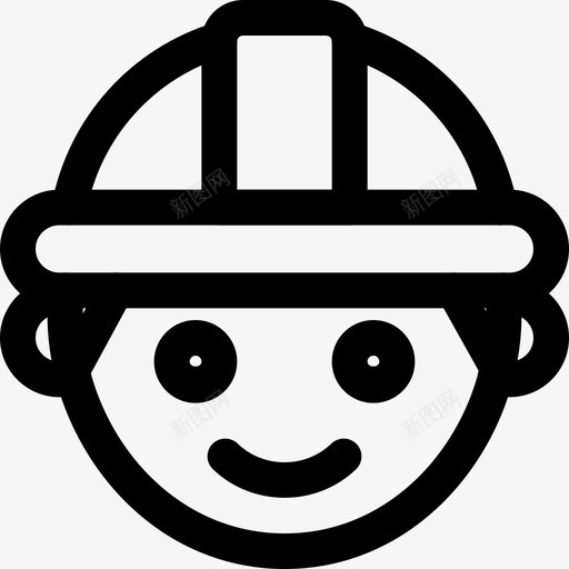工程师笑脸和人4直线型图标svg_新图网 https://ixintu.com 工程师 直线 笑脸 线型