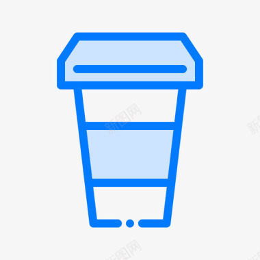 外卖咖啡茶1蓝色图标图标