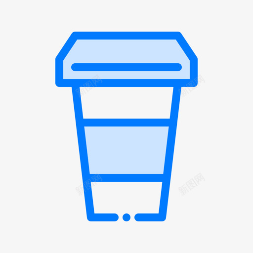 外卖咖啡茶1蓝色图标svg_新图网 https://ixintu.com 咖啡茶 外卖 蓝色