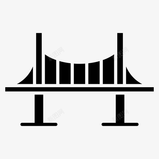 金门大桥地标旧金山图标svg_新图网 https://ixintu.com 地标 大桥 旧金山 立体 金门