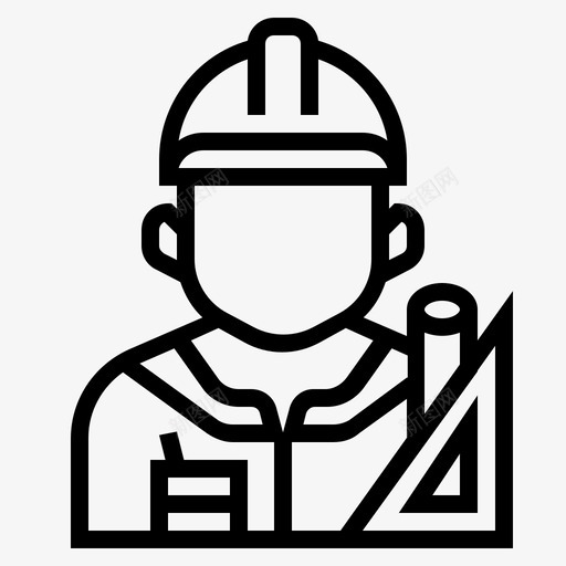 建筑师化身建筑图标svg_新图网 https://ixintu.com 化身 工作 建筑 建筑师 职业