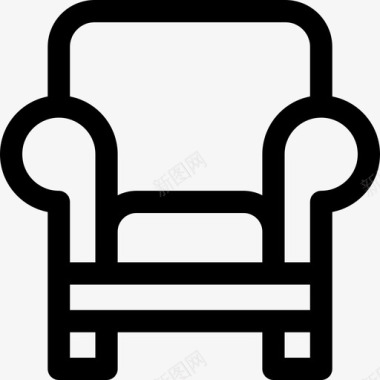 扶手椅家居用品30直线型图标图标