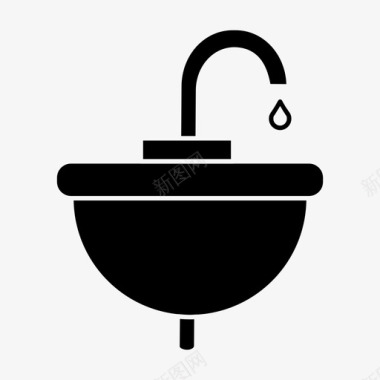 水槽浴室水槽水龙头图标图标