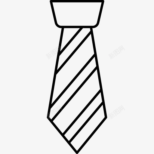 领带布料衣服图标svg_新图网 https://ixintu.com 制服 图标 学校 布料 教育 线图 衣服 领带