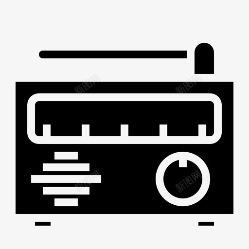 收音机小玩意16实心图标svg_新图网 https://ixintu.com 实心 小玩意 收音机