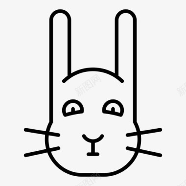 兔子复活节啮齿动物图标图标