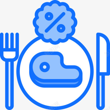 餐厅99号餐厅蓝色图标图标
