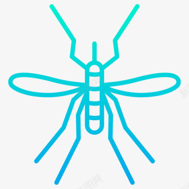 蚊子昆虫32梯度图标图标