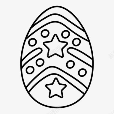 复活节彩蛋煮熟庆祝图标图标