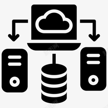 云数据库存储云计算云托管图标图标