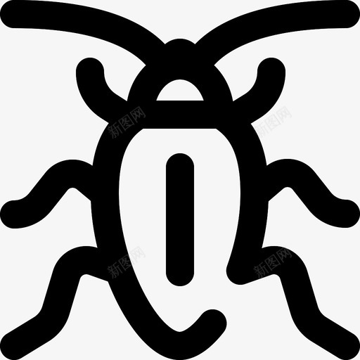 蟑螂昆虫27轮廓图标svg_新图网 https://ixintu.com 昆虫 蟑螂 轮廓