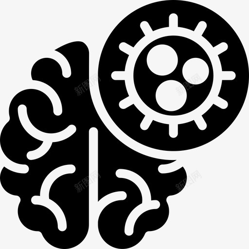 大脑神经学4填充图标svg_新图网 https://ixintu.com 填充 大脑 神经学