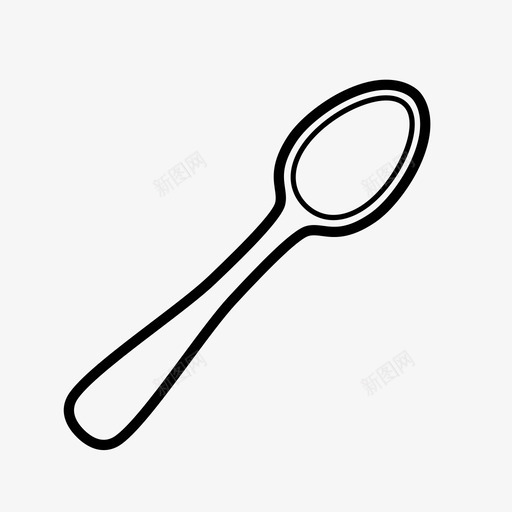 勺子餐具厨房用具图标svg_新图网 https://ixintu.com 勺子 厨房用具 银器 餐具