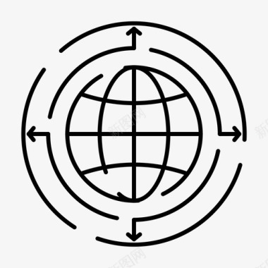 全球商业通讯图标图标