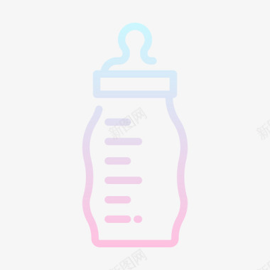 奶瓶婴儿淋浴28梯度图标图标