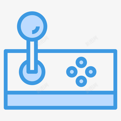 操纵杆游戏控制器11蓝色图标svg_新图网 https://ixintu.com 控制器 操纵杆 游戏 蓝色
