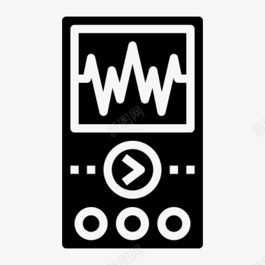 音乐播放器旅行工具固态图标图标