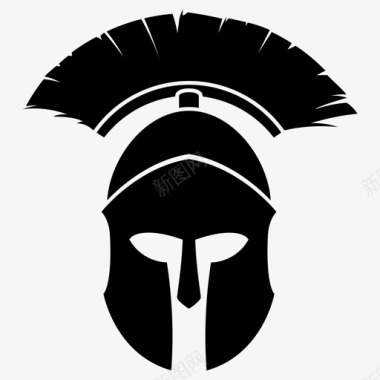 希腊头盔盔甲骑士图标图标