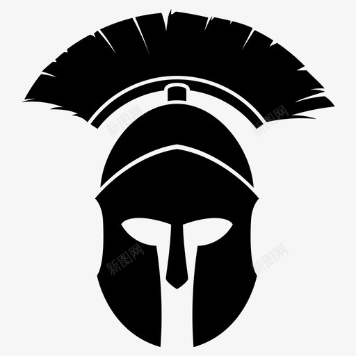 希腊头盔盔甲骑士图标svg_新图网 https://ixintu.com 头盔 希腊 战士 盔甲 骑士
