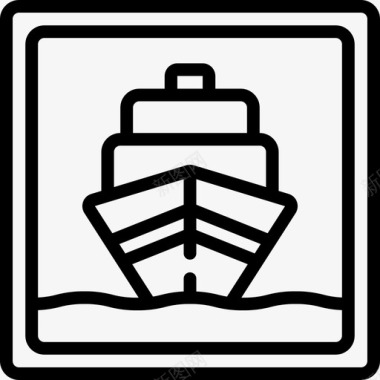 标志海军陆战队10直线图标图标