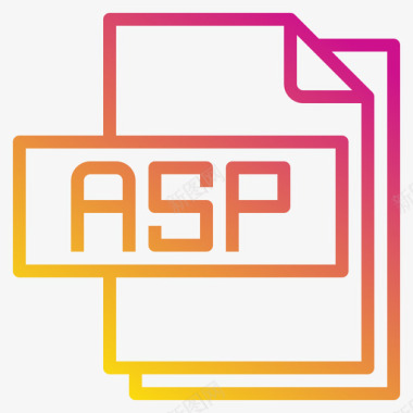 Asp文件文件格式3渐变图标图标