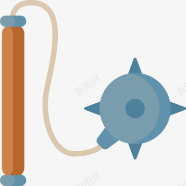连枷中世纪52扁平图标图标