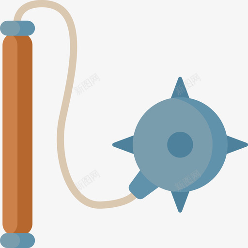 连枷中世纪52扁平图标svg_新图网 https://ixintu.com 中世纪 扁平 连枷