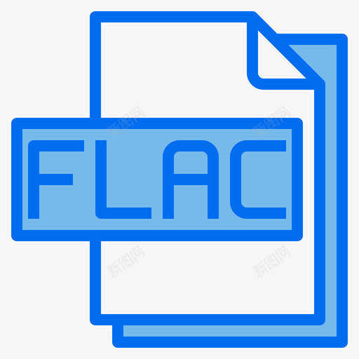 Flac文件格式5蓝色图标svg_新图网 https://ixintu.com Flac 文件 格式 蓝色
