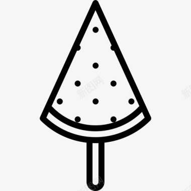 西瓜冰淇淋25直纹图标图标