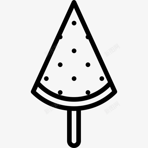 西瓜冰淇淋25直纹图标svg_新图网 https://ixintu.com 冰淇淋 直纹 西瓜