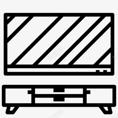 电视家居装饰47直线型图标图标