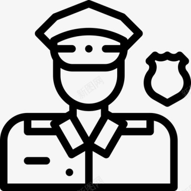 警察50警察直系人图标图标