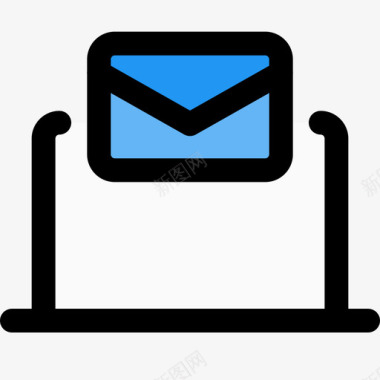收件箱电子邮件59线形颜色图标图标