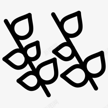 生态枝叶图标图标