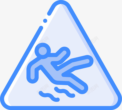 湿地板警告标志1蓝色图标svg_新图网 https://ixintu.com 地板 标志 湿地 蓝色 警告