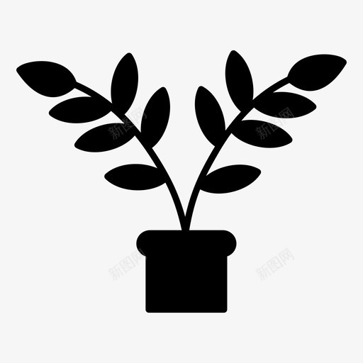 植物装饰植物花图标svg_新图网 https://ixintu.com 植物 生长 装饰