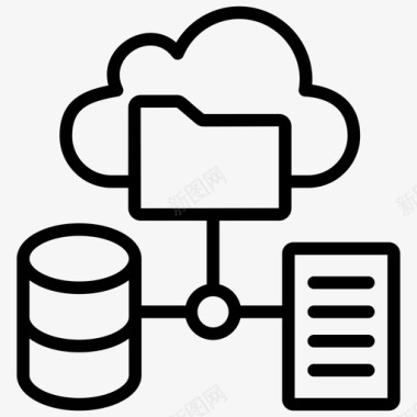 云数据库存储云计算云托管图标图标