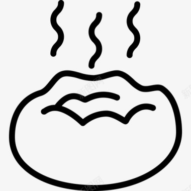面包芝士蛋糕松饼图标图标