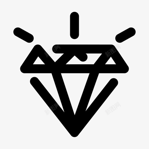 游戏物品水晶钻石图标svg_新图网 https://ixintu.com 杂项 材料 水晶 游戏 物品 珠宝 钻石
