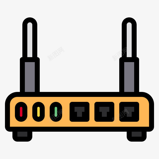 路由器小工具20线性颜色图标svg_新图网 https://ixintu.com 小工 工具 线性 路由器 颜色