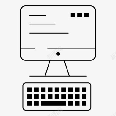 计算机键盘监视器图标图标